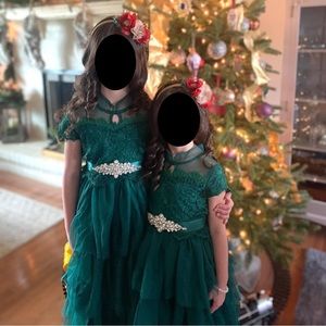 Trish Scully Emerald Green Christmas Dress Size 7